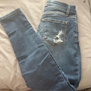 Women's Blue Distressed Jeans